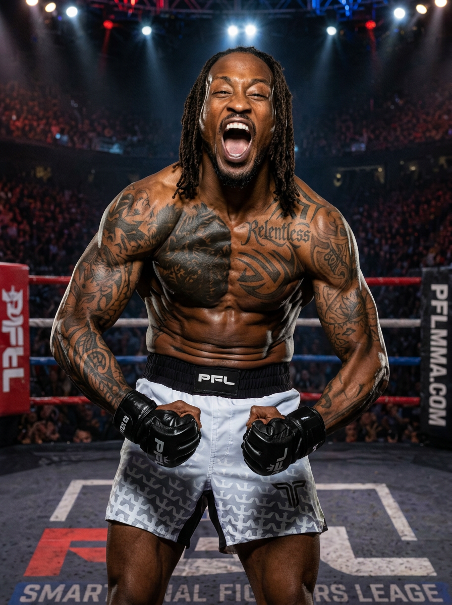 Bubba Jenkins celebrating after a professional fight